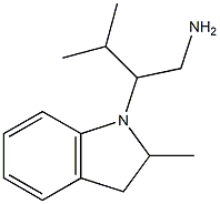 3-methyl-2-(2-methyl-2,3-dihydro-1H-indol-1-yl)butan-1-amine Struktur