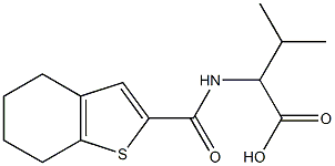 3-methyl-2-(4,5,6,7-tetrahydro-1-benzothiophen-2-ylformamido)butanoic acid Struktur