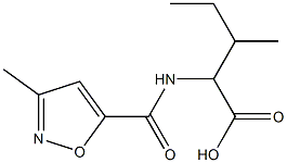 3-methyl-2-[(3-methyl-1,2-oxazol-5-yl)formamido]pentanoic acid Struktur