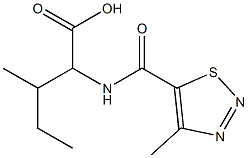 3-methyl-2-[(4-methyl-1,2,3-thiadiazol-5-yl)formamido]pentanoic acid Struktur