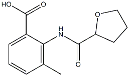 3-methyl-2-[(tetrahydrofuran-2-ylcarbonyl)amino]benzoic acid Struktur