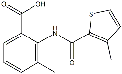 3-methyl-2-{[(3-methylthien-2-yl)carbonyl]amino}benzoic acid Structure