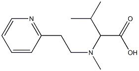 3-methyl-2-{methyl[2-(pyridin-2-yl)ethyl]amino}butanoic acid Struktur