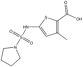 3-methyl-5-[(pyrrolidine-1-sulfonyl)amino]thiophene-2-carboxylic acid Struktur