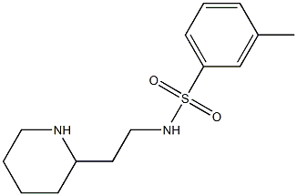 3-methyl-N-(2-piperidin-2-ylethyl)benzenesulfonamide Struktur