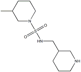 3-methyl-N-(piperidin-3-ylmethyl)piperidine-1-sulfonamide Struktur