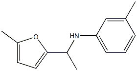 3-methyl-N-[1-(5-methylfuran-2-yl)ethyl]aniline Struktur