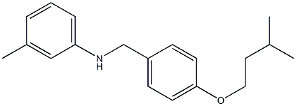 3-methyl-N-{[4-(3-methylbutoxy)phenyl]methyl}aniline Struktur