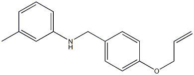 3-methyl-N-{[4-(prop-2-en-1-yloxy)phenyl]methyl}aniline Struktur