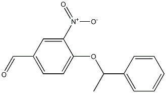 3-nitro-4-(1-phenylethoxy)benzaldehyde Struktur