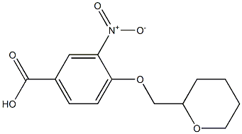 3-nitro-4-(oxan-2-ylmethoxy)benzoic acid Struktur