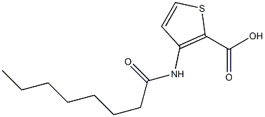 3-octanamidothiophene-2-carboxylic acid Struktur