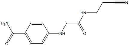 4-({[(2-cyanoethyl)carbamoyl]methyl}amino)benzamide Struktur