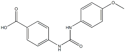 4-({[(4-methoxyphenyl)amino]carbonyl}amino)benzoic acid Struktur