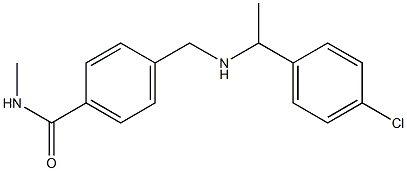 4-({[1-(4-chlorophenyl)ethyl]amino}methyl)-N-methylbenzamide Struktur