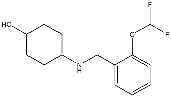 4-({[2-(difluoromethoxy)phenyl]methyl}amino)cyclohexan-1-ol Struktur