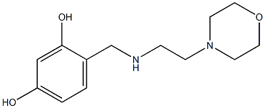 4-({[2-(morpholin-4-yl)ethyl]amino}methyl)benzene-1,3-diol Struktur