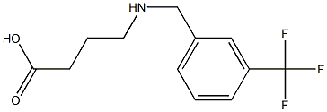 4-({[3-(trifluoromethyl)phenyl]methyl}amino)butanoic acid Struktur