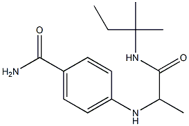 4-({1-[(2-methylbutan-2-yl)carbamoyl]ethyl}amino)benzamide Struktur