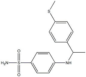 4-({1-[4-(methylsulfanyl)phenyl]ethyl}amino)benzene-1-sulfonamide Struktur