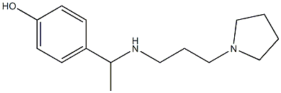 4-(1-{[3-(pyrrolidin-1-yl)propyl]amino}ethyl)phenol Struktur