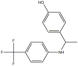 4-(1-{[4-(trifluoromethyl)phenyl]amino}ethyl)phenol Struktur