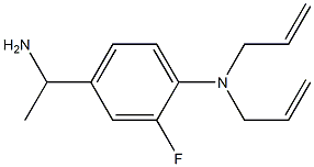 4-(1-aminoethyl)-2-fluoro-N,N-bis(prop-2-en-1-yl)aniline Struktur