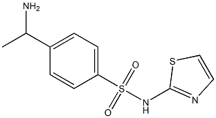 4-(1-aminoethyl)-N-(1,3-thiazol-2-yl)benzene-1-sulfonamide Struktur