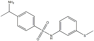 4-(1-aminoethyl)-N-[3-(methylsulfanyl)phenyl]benzene-1-sulfonamide Struktur