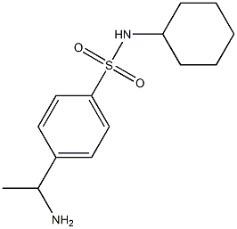 4-(1-aminoethyl)-N-cyclohexylbenzene-1-sulfonamide Struktur