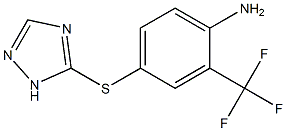 4-(1H-1,2,4-triazol-5-ylsulfanyl)-2-(trifluoromethyl)aniline Struktur