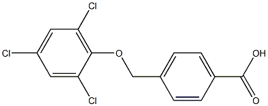 4-(2,4,6-trichlorophenoxymethyl)benzoic acid Struktur