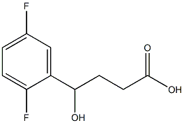 4-(2,5-difluorophenyl)-4-hydroxybutanoic acid Struktur