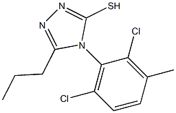 4-(2,6-dichloro-3-methylphenyl)-5-propyl-4H-1,2,4-triazole-3-thiol Struktur