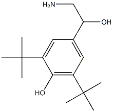 4-(2-amino-1-hydroxyethyl)-2,6-di-tert-butylphenol Struktur