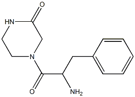 4-(2-amino-3-phenylpropanoyl)piperazin-2-one Struktur