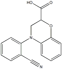 4-(2-cyanophenyl)-3,4-dihydro-2H-1,4-benzoxazine-2-carboxylic acid Struktur