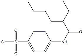 4-(2-ethylhexanamido)benzene-1-sulfonyl chloride Struktur