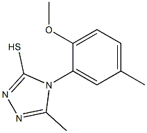 4-(2-methoxy-5-methylphenyl)-5-methyl-4H-1,2,4-triazole-3-thiol Struktur