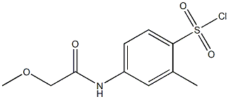 4-(2-methoxyacetamido)-2-methylbenzene-1-sulfonyl chloride Struktur