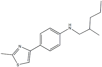 4-(2-methyl-1,3-thiazol-4-yl)-N-(2-methylpentyl)aniline Struktur