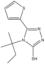 4-(2-methylbutan-2-yl)-5-(thiophen-2-yl)-4H-1,2,4-triazole-3-thiol Struktur