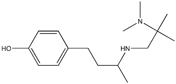 4-(3-{[2-(dimethylamino)-2-methylpropyl]amino}butyl)phenol Struktur