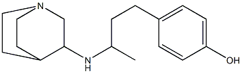 4-(3-{1-azabicyclo[2.2.2]octan-3-ylamino}butyl)phenol Struktur