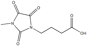 4-(3-methyl-2,4,5-trioxoimidazolidin-1-yl)butanoic acid Struktur