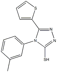 4-(3-methylphenyl)-5-(thiophen-2-yl)-4H-1,2,4-triazole-3-thiol Struktur