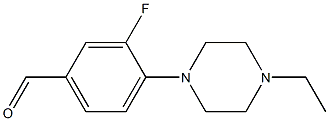 4-(4-ethylpiperazin-1-yl)-3-fluorobenzaldehyde Struktur