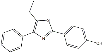 4-(5-ethyl-4-phenyl-1,3-thiazol-2-yl)phenol Struktur