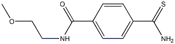 4-(aminocarbonothioyl)-N-(2-methoxyethyl)benzamide Struktur