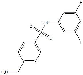 4-(aminomethyl)-N-(3,5-difluorophenyl)benzenesulfonamide Struktur